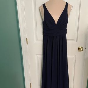 Lulus Gorgeous floor length V neck Navy Dress